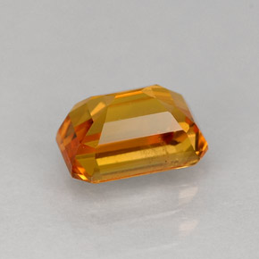 Zafiro amarillo natural de 1,02 ct, corte esmeralda, VS-SI