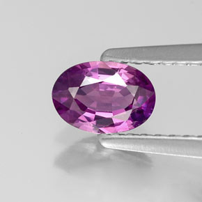 Zafiro violeta natural de 0,55 ct, corte óvalo, VS
