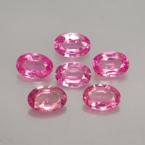 Gemas de zafiro rosa natural de  ct, corte óvalo, VS