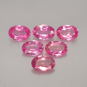 Gemas de zafiro rosa natural de  ct, corte óvalo, VS