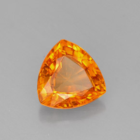 Zafiro naranja natural de 1,04 ct, trillón, VVS-VS