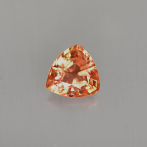 Zafiro naranja natural de 0,86 ct, trillón, VVS-VS