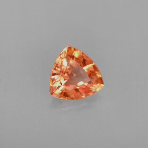 Zafiro naranja natural de 0,86 ct, trillón, VVS-VS