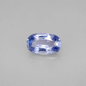 Zafiro azul natural de 1,57 ct, corte óvalo, VS