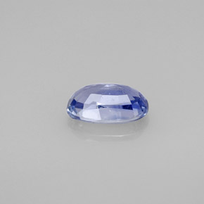 Zafiro azul natural de 1,57 ct, corte óvalo, VS