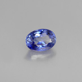 Zafiro azul natural de 0,92 ct, corte óvalo, VS