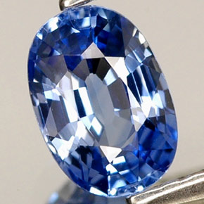 Zafiro azul natural de 0,79 ct, corte óvalo, VVS-VS