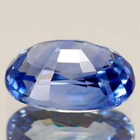 Zafiro azul natural de 0,79 ct, corte óvalo, VVS-VS