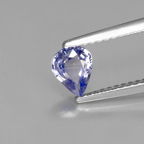 Zafiro azul natural de 0,60 ct, en forma de pera, VVS