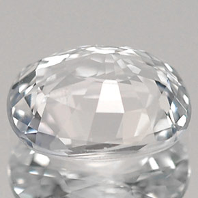 Zafiro blanco natural de 1,04 ct, corte óvalo, VVS-VS
