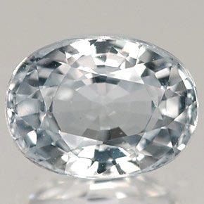 Zafiro blanco natural de 1,44 ct, corte óvalo, VVS