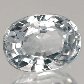Zafiro blanco natural de 1,44 ct, corte óvalo, VVS
