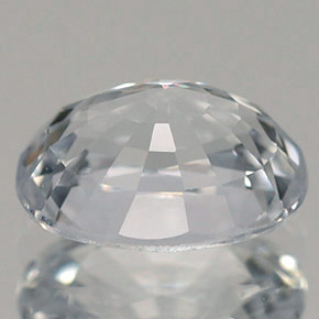 Zafiro blanco natural de 1,44 ct, corte óvalo, VVS