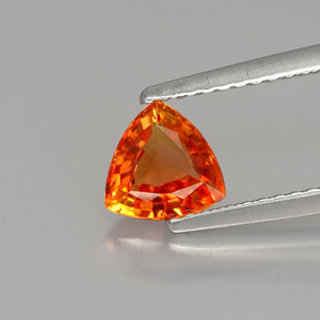 Zafiro naranja natural de 0,88 ct, trillón, VS