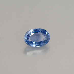 Zafiro azul natural de 0,66 ct, corte óvalo, VVS-VS