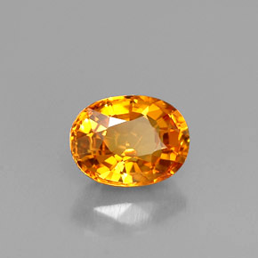Zafiro amarillo natural de 1,24 ct, corte óvalo, VVS