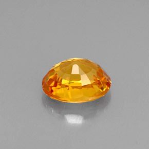 Zafiro amarillo natural de 1,24 ct, corte óvalo, VVS