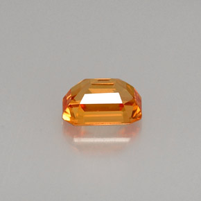Zafiro amarillo natural de 0,83 ct, corte esmeralda, VS