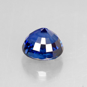 Zafiro azul natural de 1,55 ct, corte redondo, IF