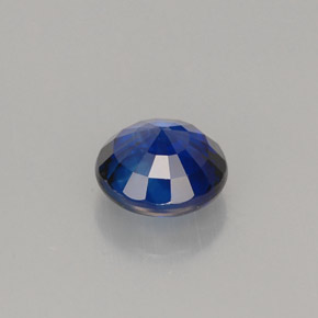 Zafiro azul natural de 1,12 ct, corte redondo, IF