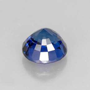 Zafiro azul natural de 1,23 ct, corte redondo, IF