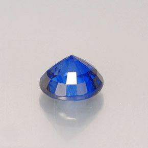 Zafiro azul natural de 2,16 ct, corte redondo, VVS