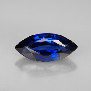 Zafiro azul natural de 2,53 ct, marquesa, VVS