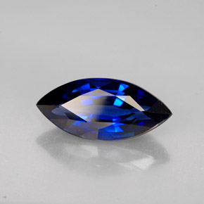 Zafiro azul natural de 2,53 ct, marquesa, VVS