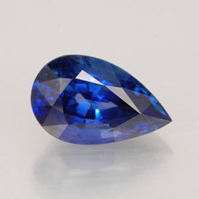Zafiro azul natural de 2,24 ct, en forma de pera, VVS