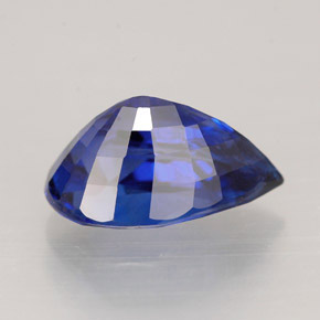 Zafiro azul natural de 2,24 ct, en forma de pera, VVS