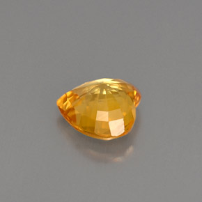 Zafiro naranja natural de 0,95 ct, forma de corazón, VVS