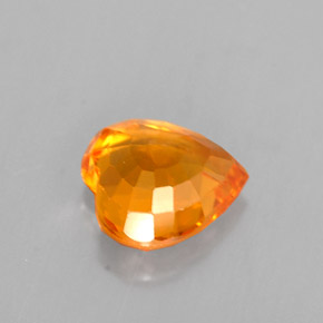 Zafiro naranja natural de 1,10 ct, forma de corazón, VVS