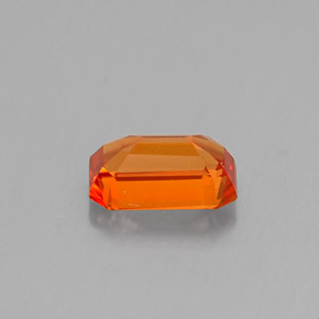 Zafiro naranja natural de 0,62 ct, corte esmeralda, VVS-VS