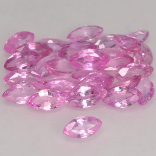 Gemas de zafiro rosa natural de 2,91 ct, marquesa, VVS