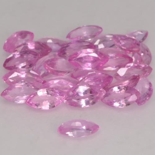 Gemas de zafiro rosa natural de 2,91 ct, marquesa, VVS