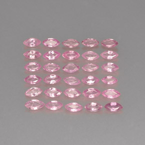 Gemas de zafiro rosa natural de  ct, marquesa, VVS