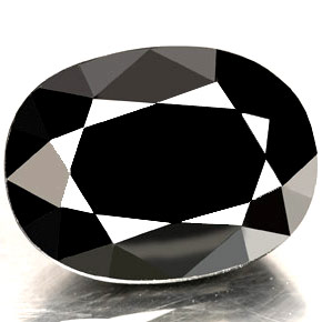 Zafiro negro natural de 15,71 ct, corte óvalo, opaco