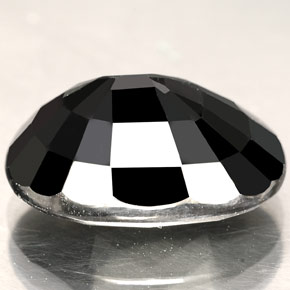 Zafiro negro natural de 15,71 ct, corte óvalo, opaco