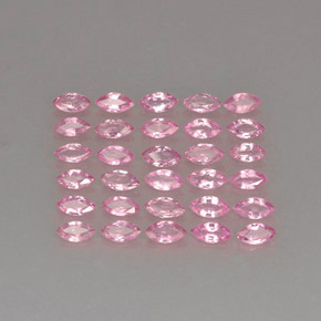 Gemas de zafiro rosa natural de  ct, marquesa, VVS