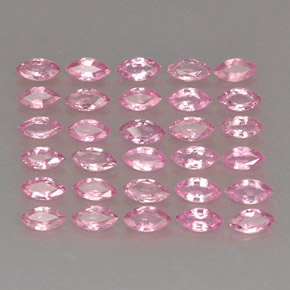 Gemas de zafiro rosa natural de  ct, marquesa, VVS