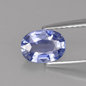 Zafiro azul natural de 0,92 ct, corte óvalo, VVS-VS