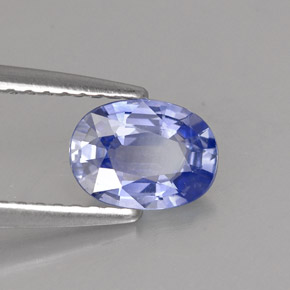 Zafiro azul natural de 0,92 ct, corte óvalo, VVS-VS