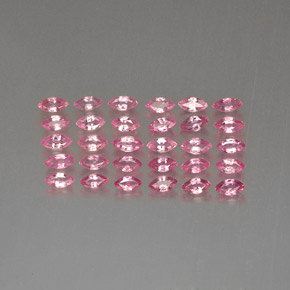 Gemas de zafiro rosa natural de  ct, marquesa, VVS