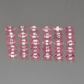 Gemas de zafiro rosa natural de  ct, marquesa, VVS
