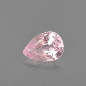 Zafiro rosa natural de 0,90 ct, en forma de pera, VVS-VS