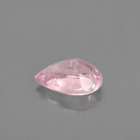Zafiro rosa natural de 0,90 ct, en forma de pera, VVS-VS