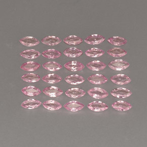 Gemas de zafiro rosa natural de  ct, marquesa, VVS