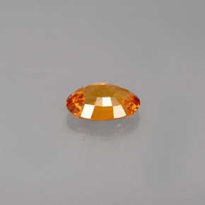 Zafiro naranja natural de 0,90 ct, corte óvalo, VVS