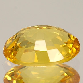 Zafiro amarillo natural de 1,06 ct, corte óvalo, VVS-VS