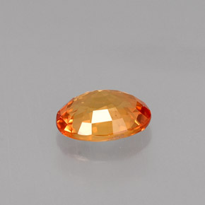 Zafiro naranja natural de 0,95 ct, corte óvalo, VVS-VS
